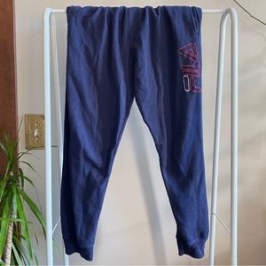 FILA Men’s Navy Blue Jogger Sweatpants M